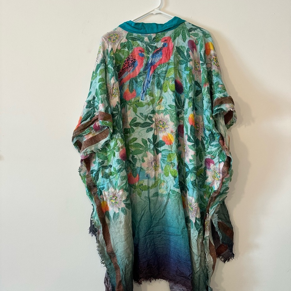 Rare Anthropologie Blank London Floral colorful tropical Wrap New without tags - Picture 2 of 15